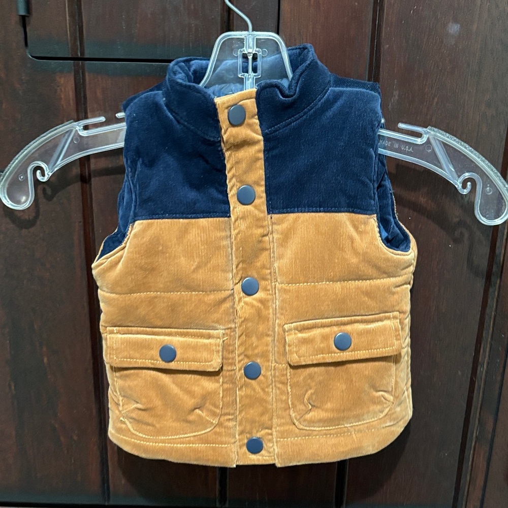Tommy Bahama Kids' Blue and Tan Vest 12 months